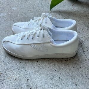 TRETORN Nyliteplus Canvas Sneakers Women's Lace-Up White Vintage Style 9.5